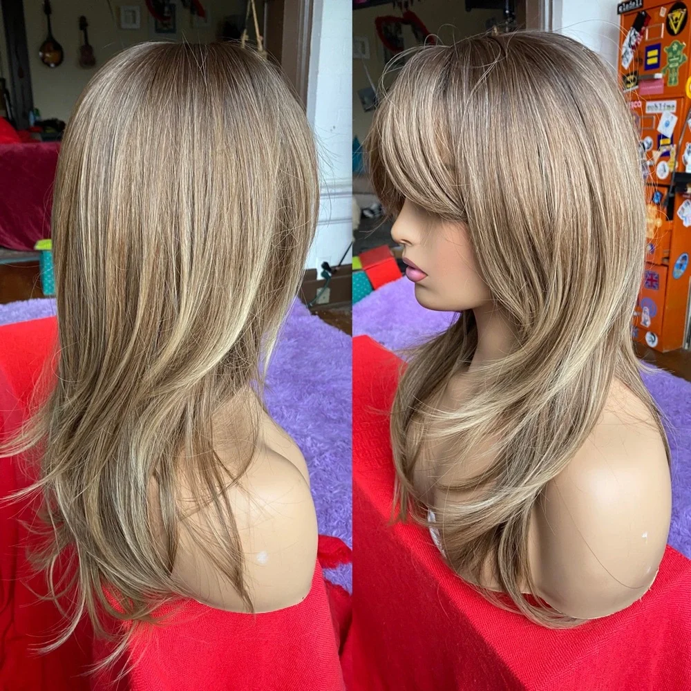 LAST ONE long Brown sugar a brunette blonde wig